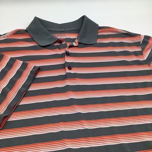 Nike Golf Tour Performance Mens Short Sleeve Golf Polo Striped‎ Size XL